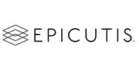 Epicutis logo: geometric stack of shapes, wordmark