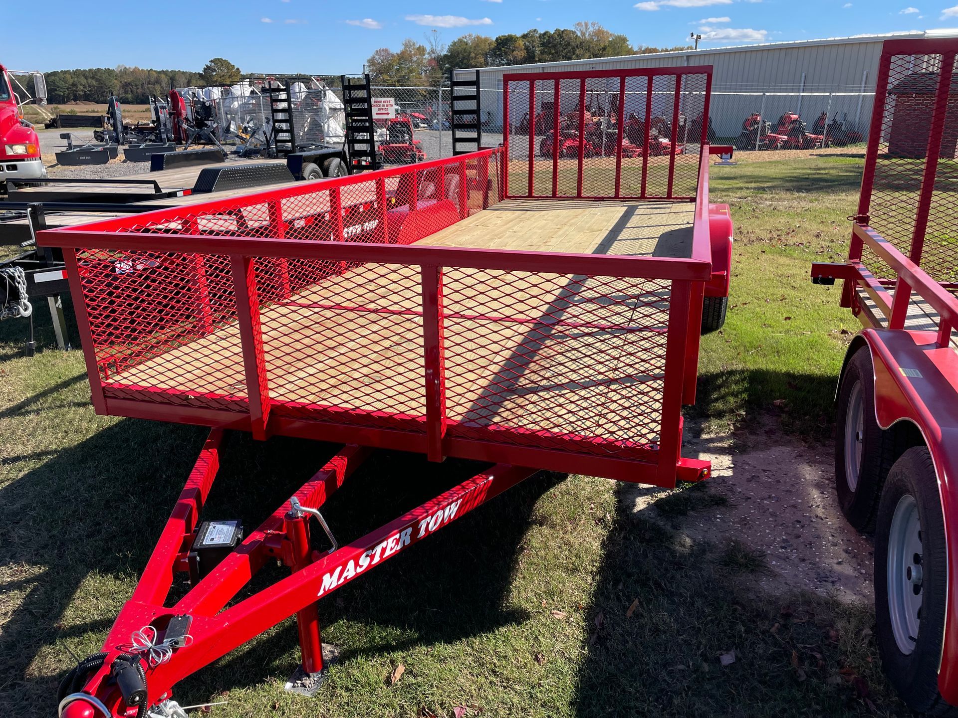 Roger Fowlers tractor has trailers for sale