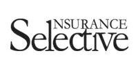 Logo for Insurance Selective: black text on a white background. The word