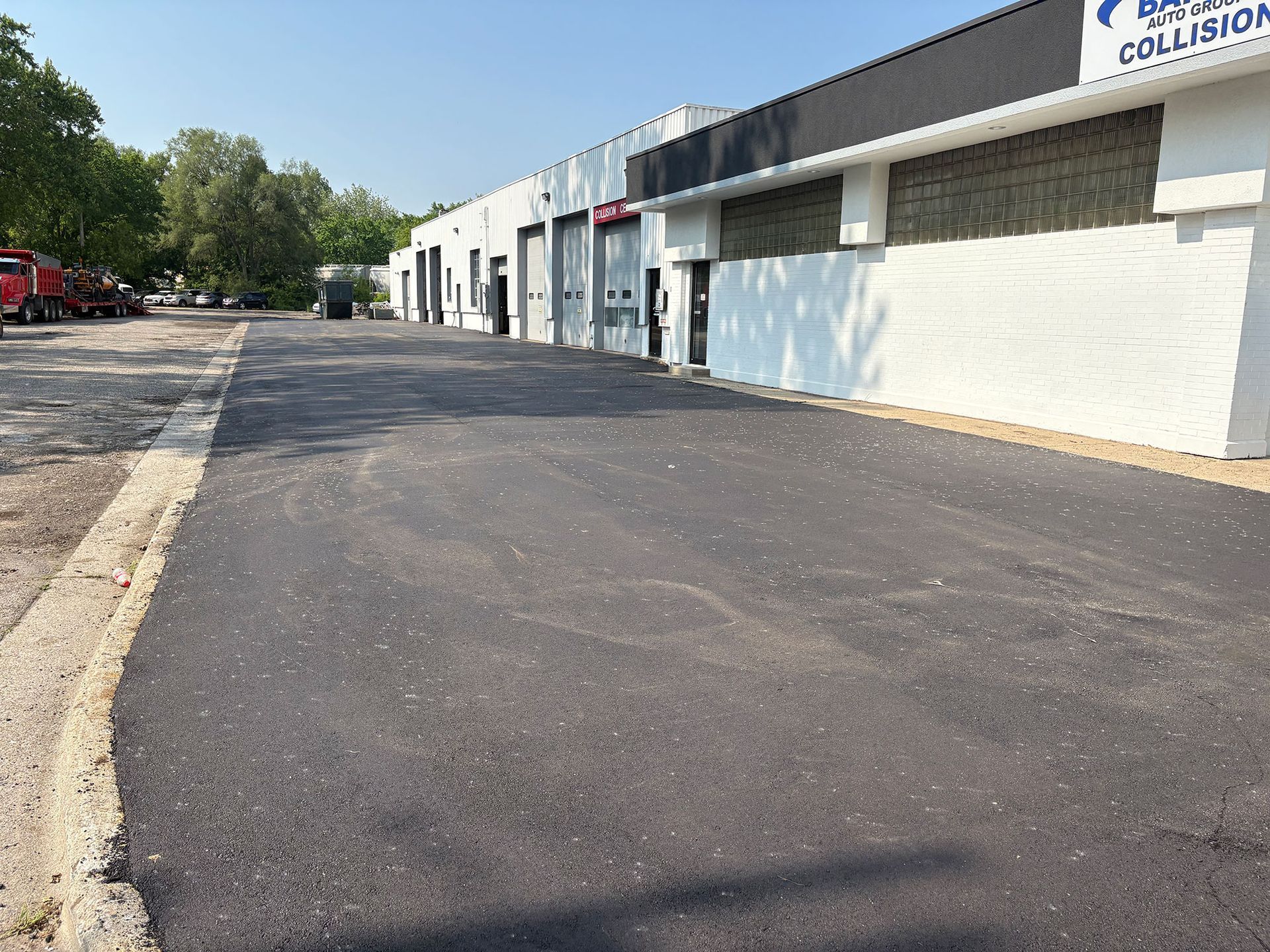 A building with a sign that says collision on it