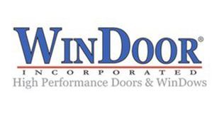 WinDoor logo: Blue text on white background.  