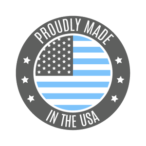 Round emblem with US flag and