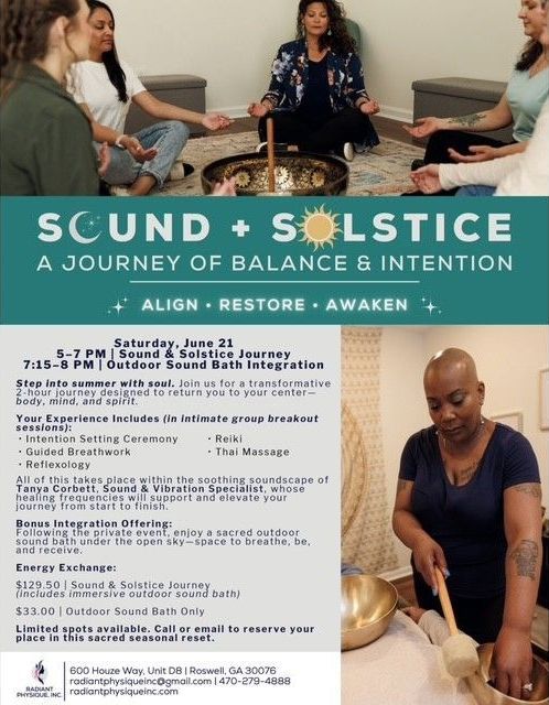 A poster for A Journey of Balance and Intention