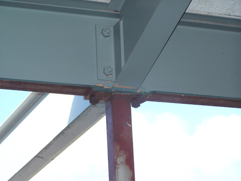 Metal beam frame