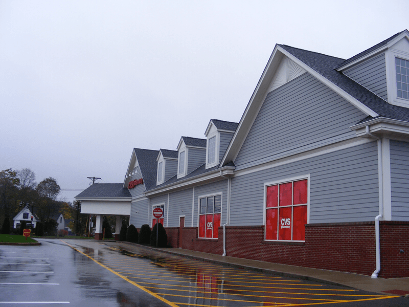 Building with sidings