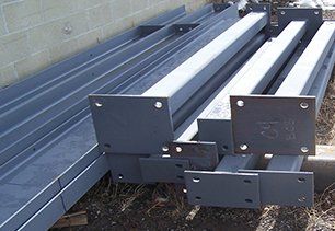 Painted steel bars