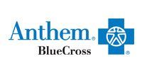 Anthem BlueCross logo with blue cross emblem on a white background