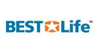 BEST LIFE logo in blue with an orange star in the center of the word