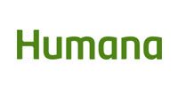 Humana logo in green text on a white background