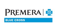 Premera Blue Cross logo with blue cross icon and blue banner