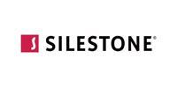 Silestone logo with a pink square icon and black text on a white background