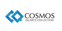 COSMOS Quartz Collection logo in blue and gray with geometric diamond icon