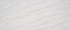 Light gray marbled surface with subtle diagonal veining