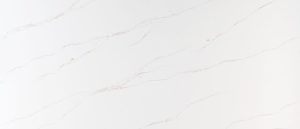 White marble surface with subtle gray veining and light pink streaks