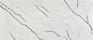 White marble surface with thin gray veining pattern
