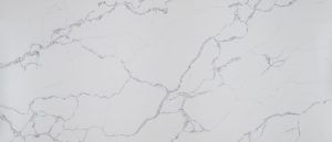 White marble surface with light gray veining