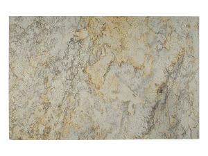 Mottled beige, gray, and gold marble-like stone surface texture