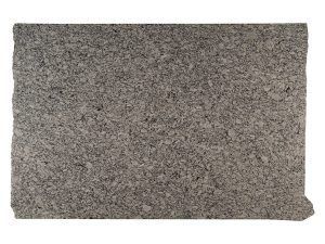 Gray textured rectangular material swatch on a white background