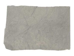 Gray textured paper sheet on a white background