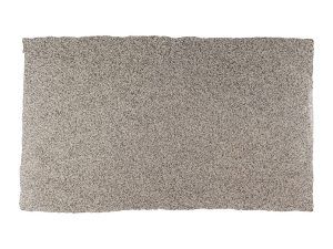 Gray textured rectangular fabric swatch on a white background