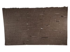 Brown textured fabric with subtle woven lines and small wrinkles