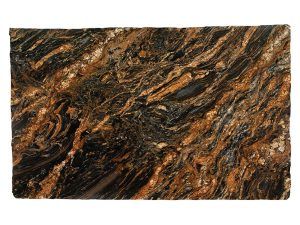 Abstract brown, black, and gold marbled stone texture