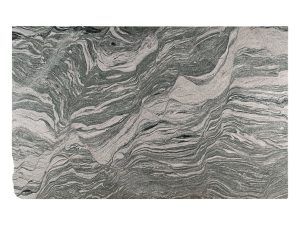 Gray and white marbled stone surface with swirling layered patterns