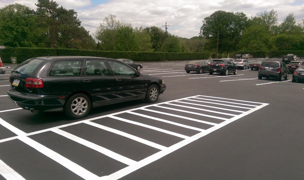Parking lot striping