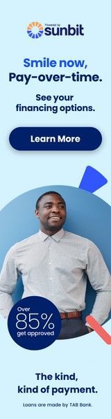 A man in a white shirt is smiling in an advertisement for Sunbit