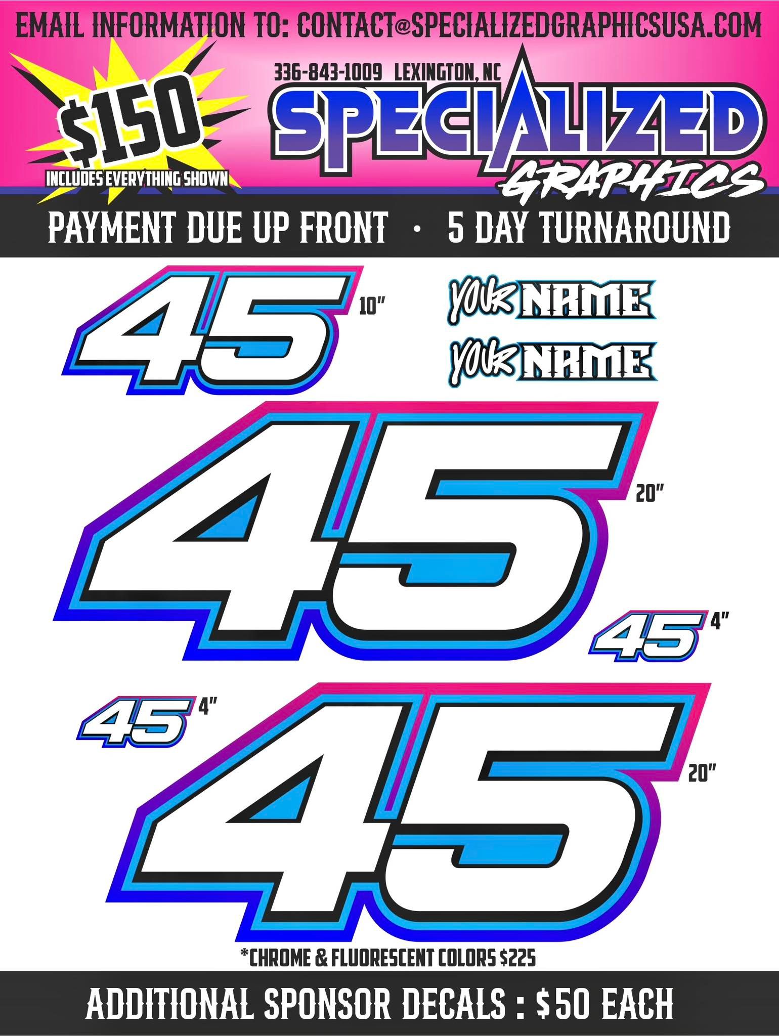 Specialized Graphics Race Car Special Offer