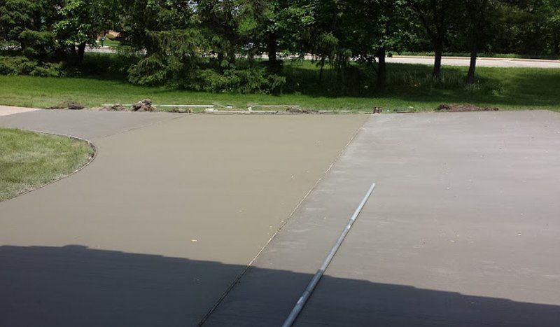 Concrete driveway