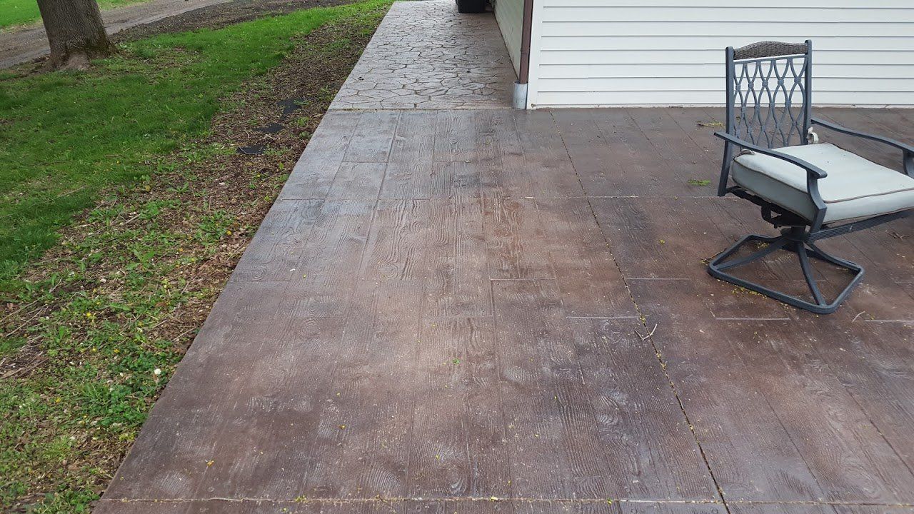 Concrete driveway