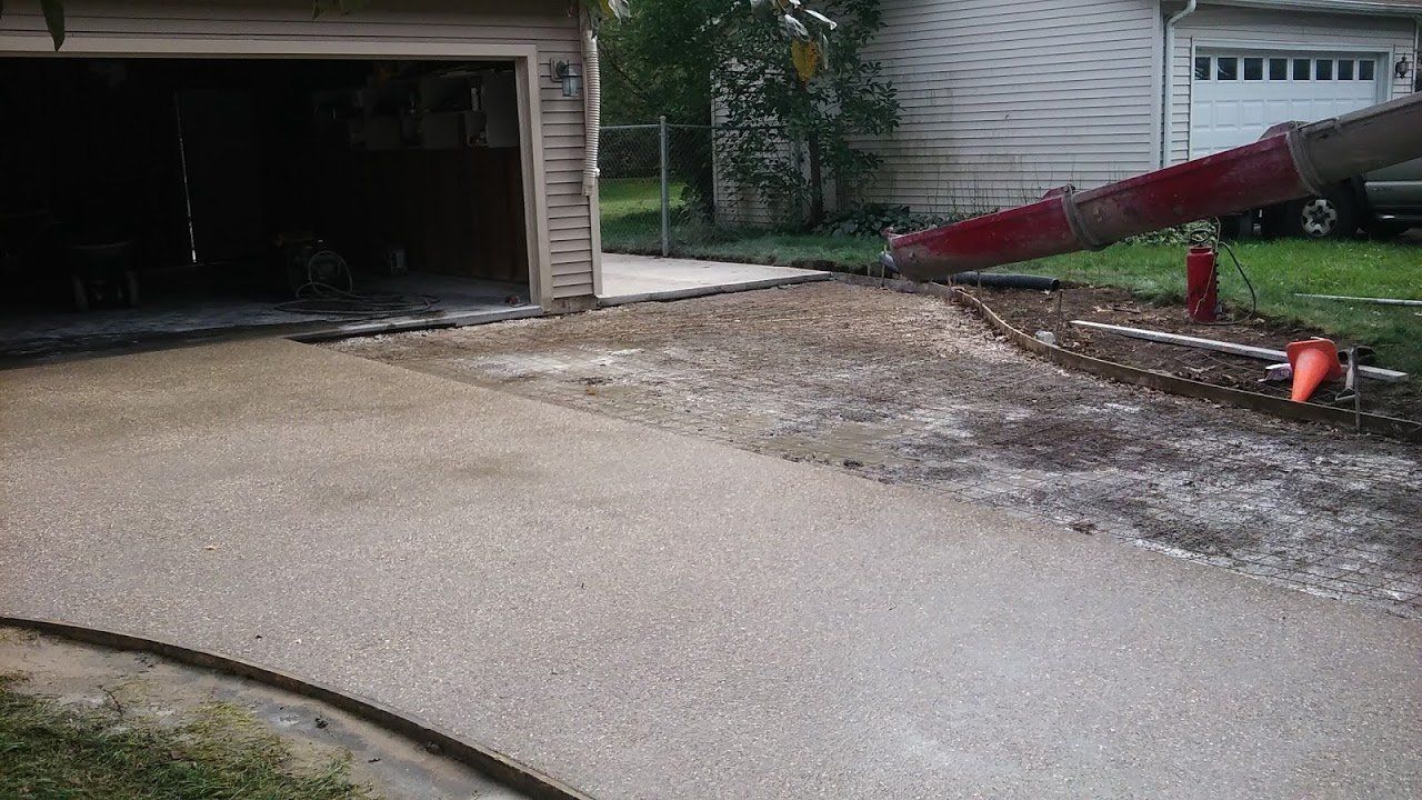 Concrete driveway