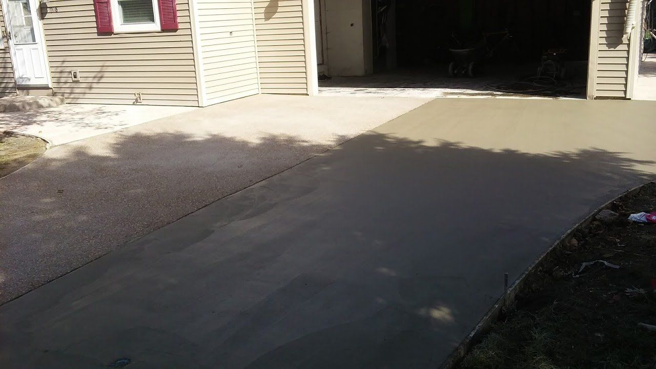 Concrete driveway