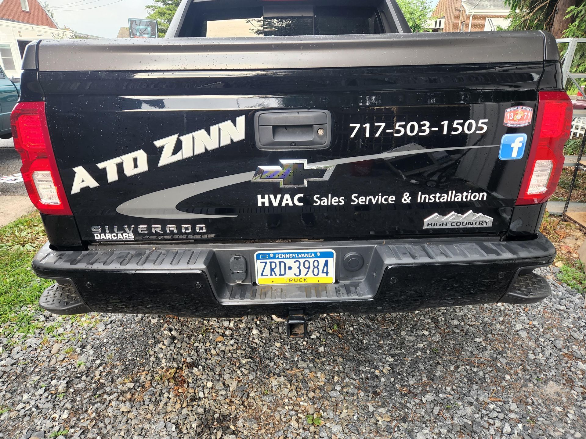 A To Zinn HVAC service truck