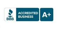 BBB Accredited Business badge with teal logo and A+ rating