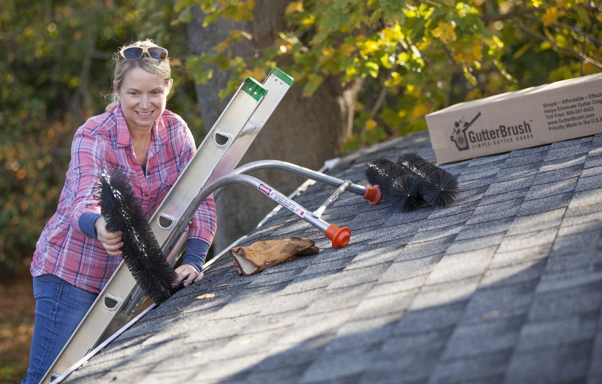 a person holding a brush