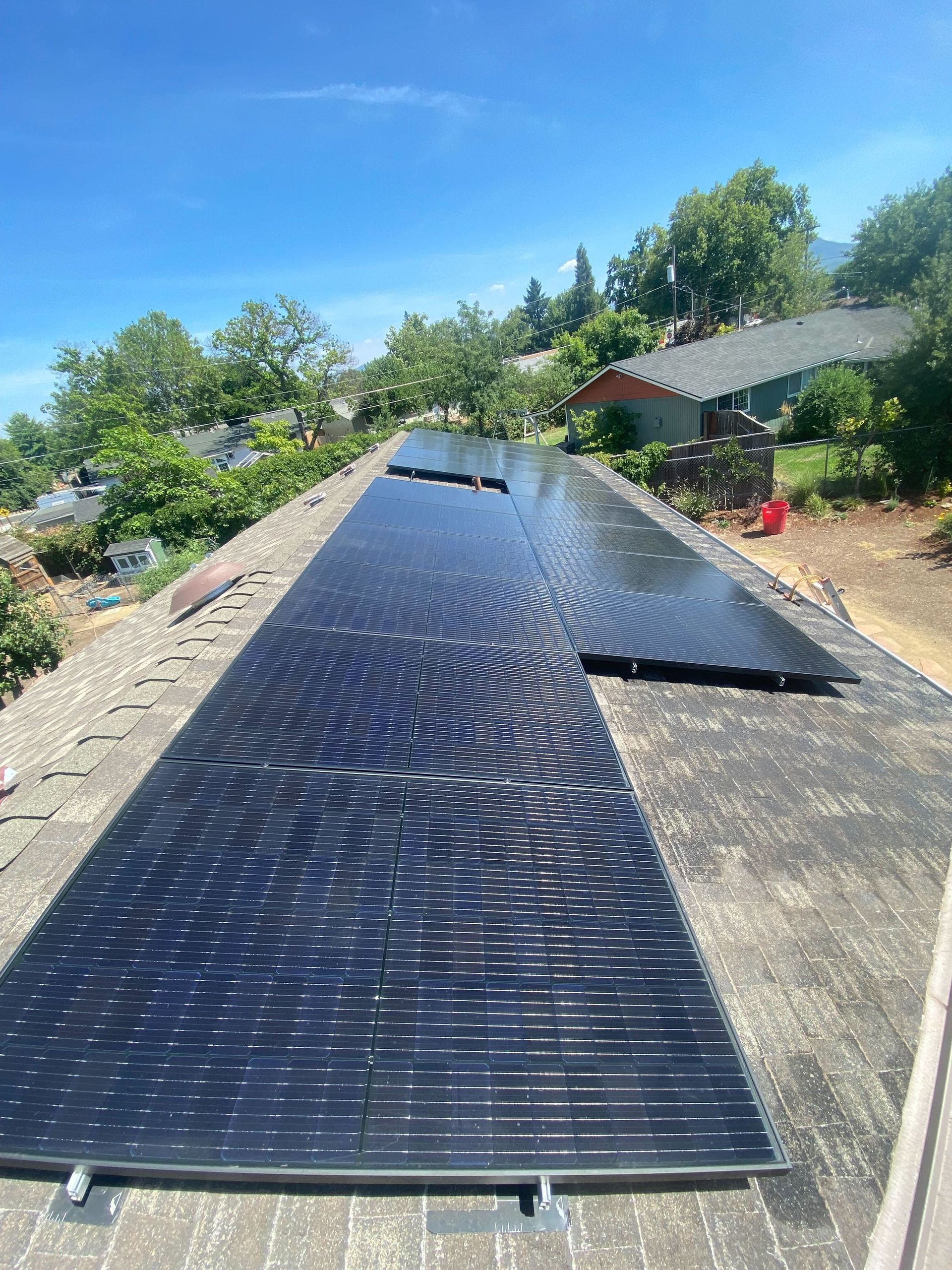 After solar panel cleaning