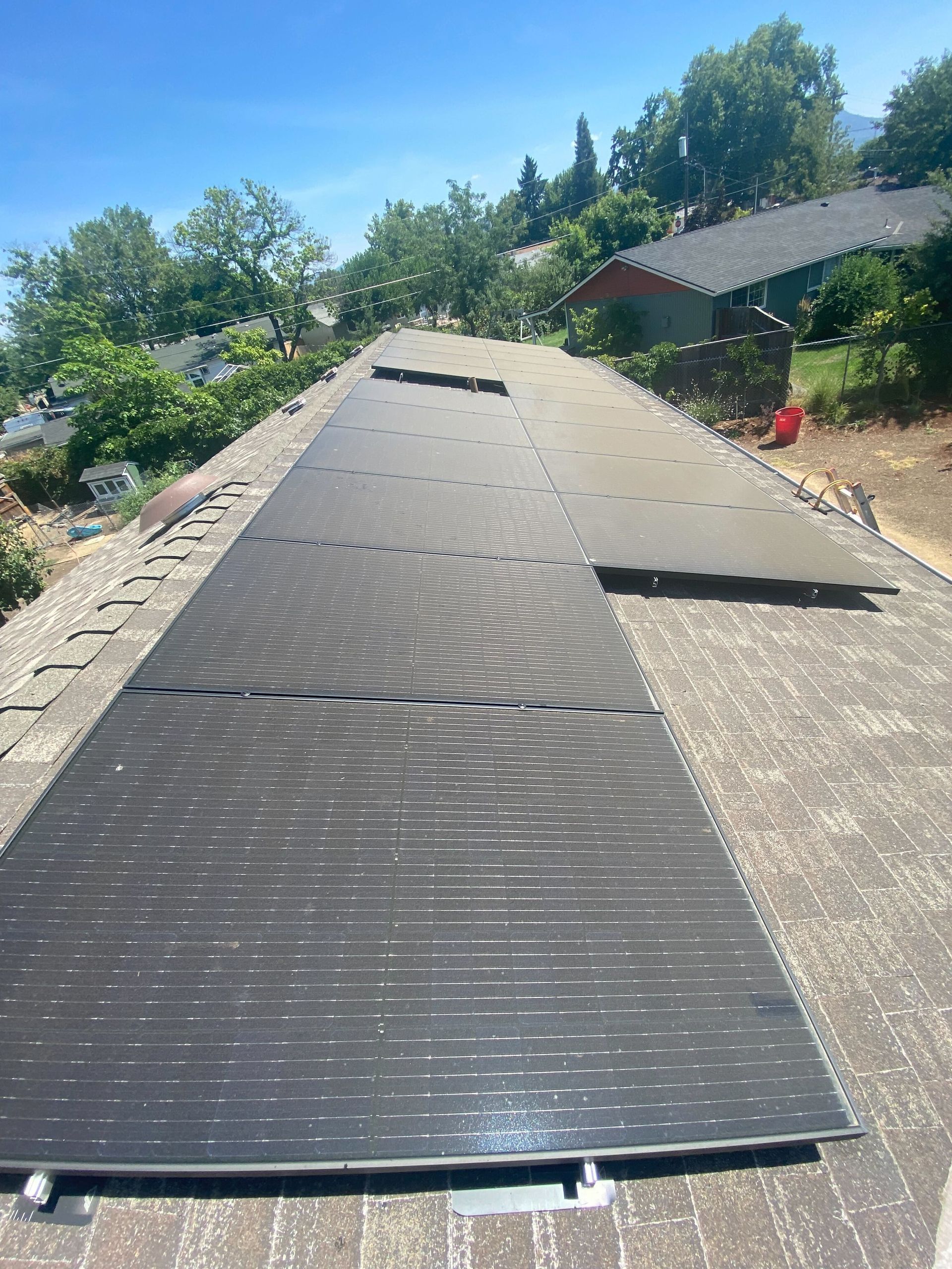 Before solar panel cleaning