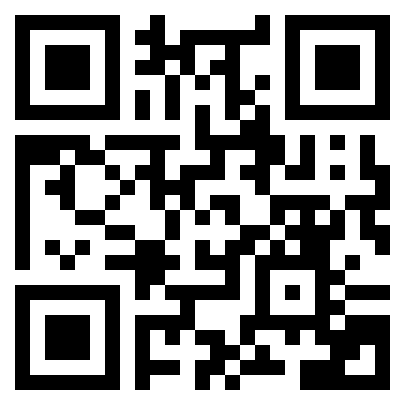 A black and white QR code on a white background.