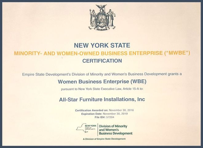 NYS WBE Certificate