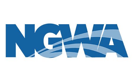 The ngwa logo is blue and white with waves in the background.