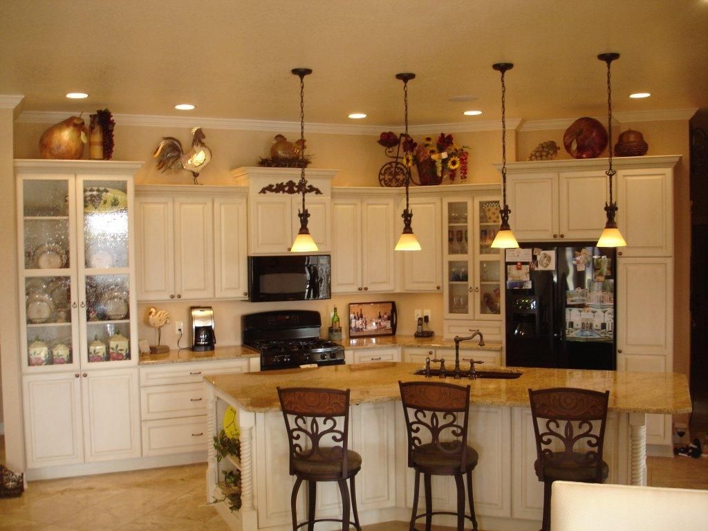 Kitchen island with chairs