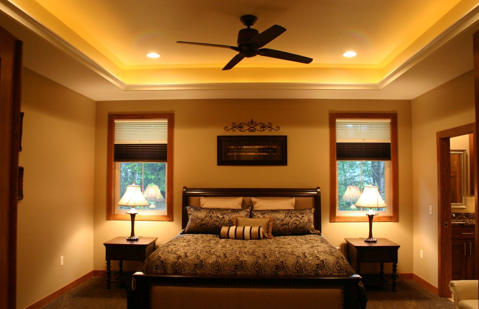 Bedrooom with ambient lights