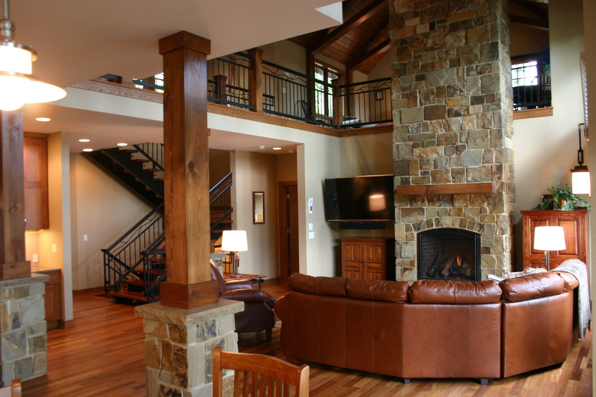 Wood and brick house