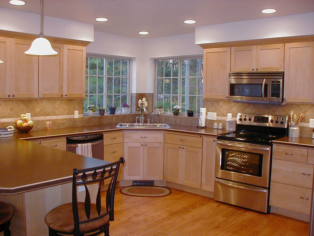 Kitchen with sink and stove