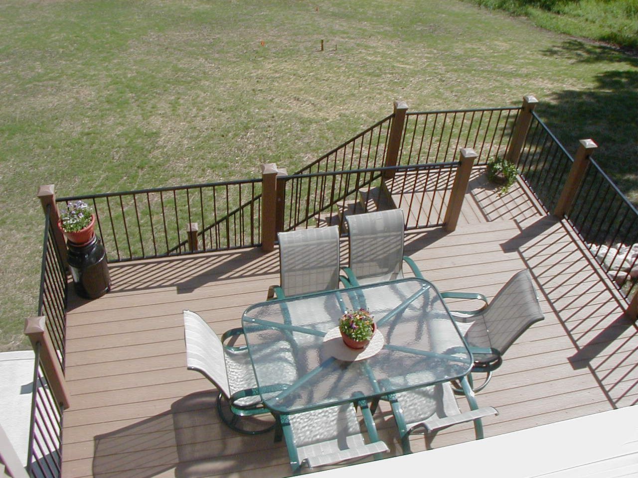 Porch with tables and chairs