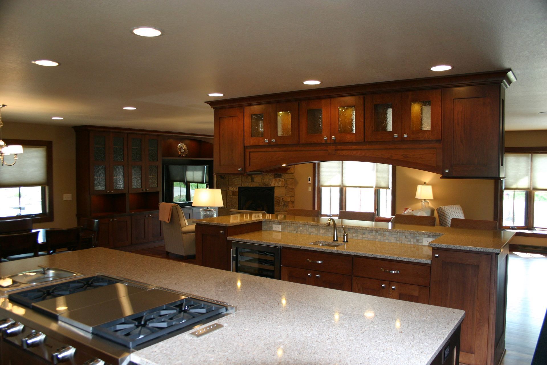 Kitchen with new tiles and cabinets