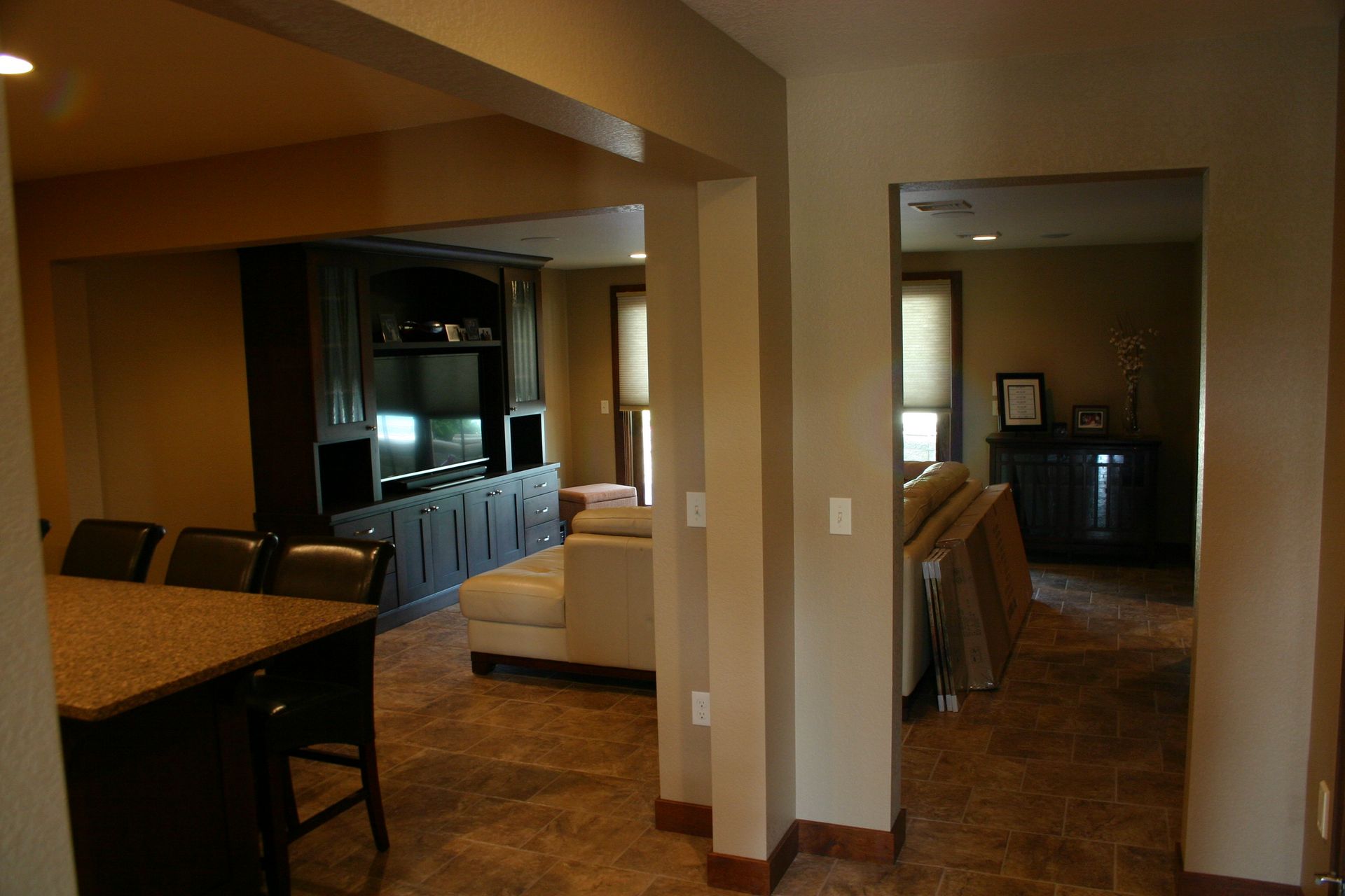 Living room and dining area