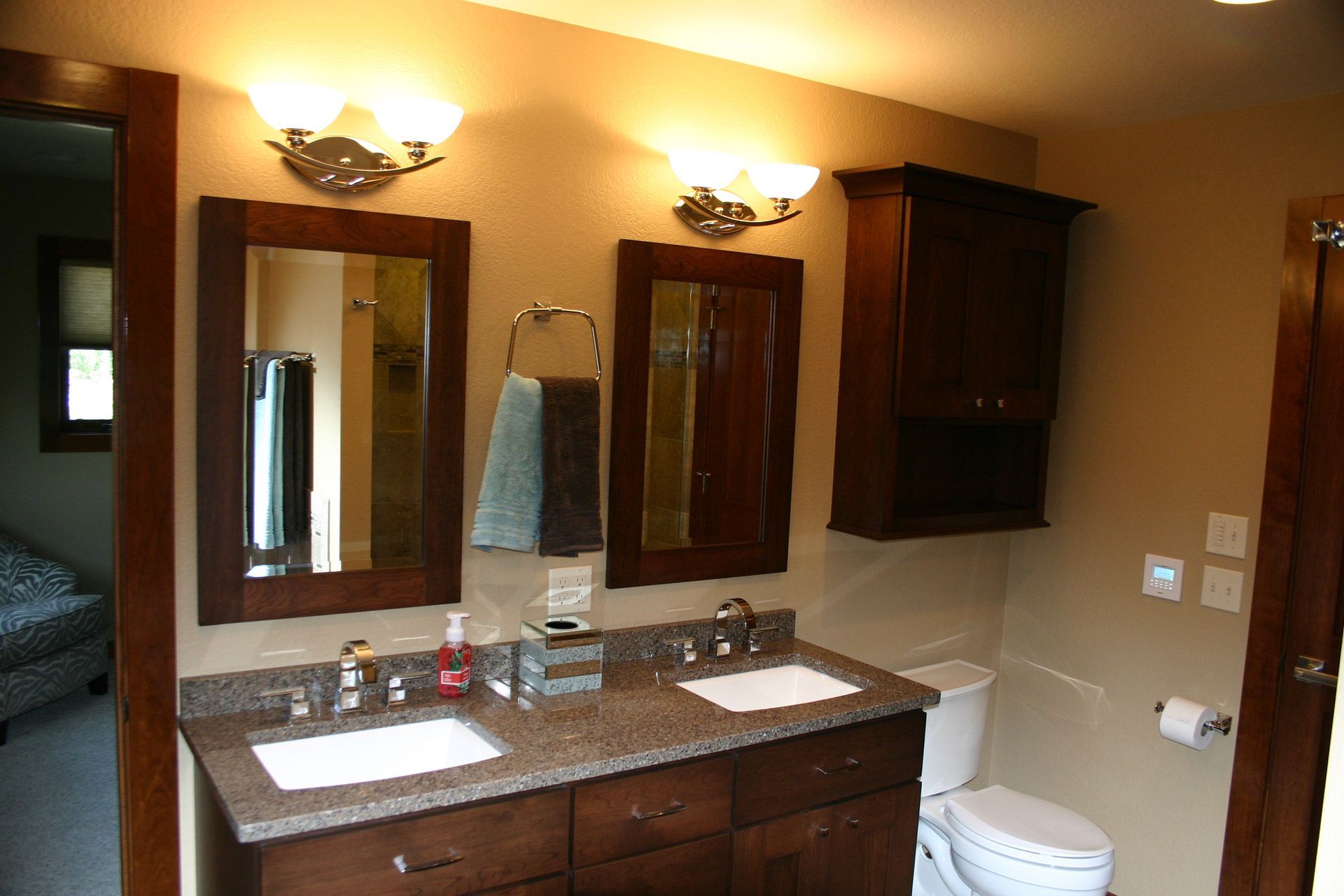Bathroom with cabinets